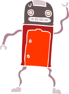 Bir insan tarafından çizilmiş karalama robotu.