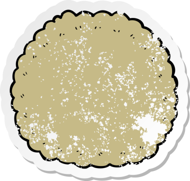 Bir insan tarafından çizilmiş karikatür bisküvisi.