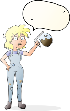 Bir insan tarafından çizilmiş çok fazla kahve serbest konuşma balonu karikatürü.