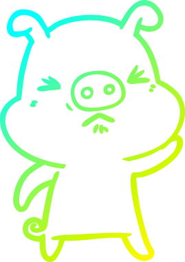 Bir insan tarafından çizilmiş soğuk gradyan çizgi çizimi.