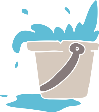 Bir insan tarafından çizilmiş karalama kovası.