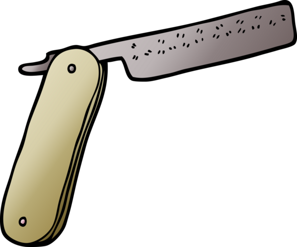 Çizgi film karalamaları bir insan tarafından çizilmiş boğazı kesiyor.