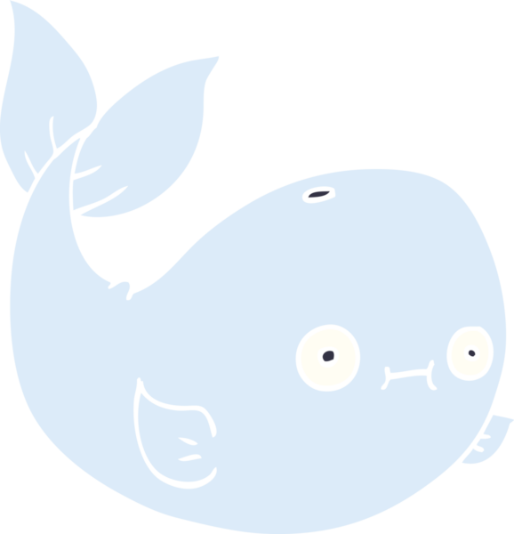 Bir insan tarafından çizilmiş karalama deniz balinası.