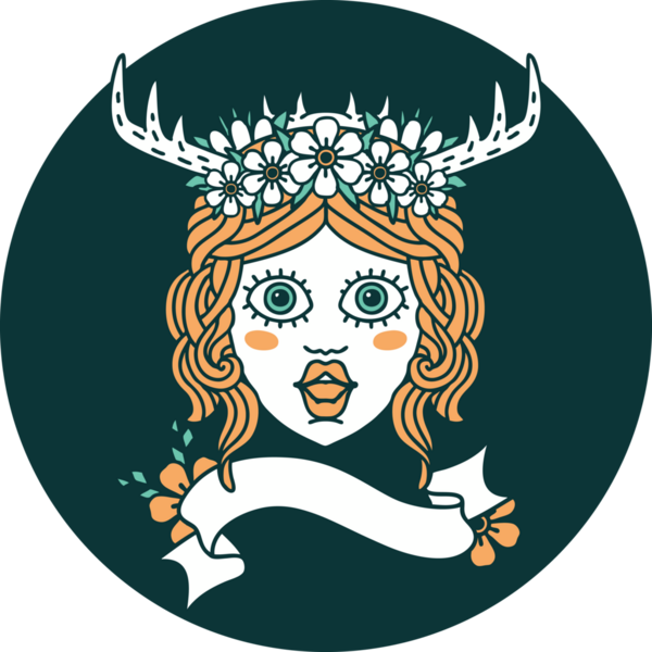 Bir insan tarafından çizilmiş insan Druid ikonu