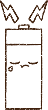 Bir insan tarafından çizilen Elektrik Bataryası Kömürü Çizimi