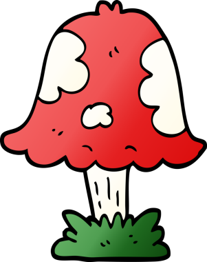 Bir insan tarafından çizilmiş karalama mantarı.