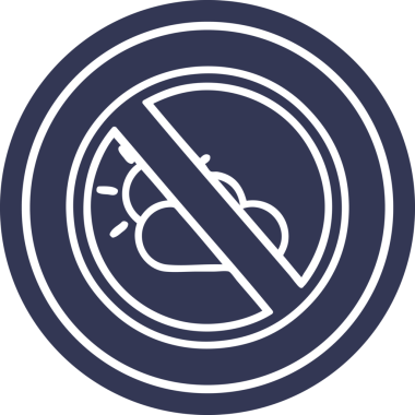 Bir insan tarafından çizilmiş hava durumu dairesel simgesi yok