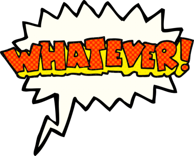 El yazısıyla çizilmiş çizgi roman konuşma balonu karikatürü, her neyse! Bir insan tarafından çizilmiş bağır