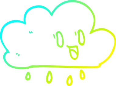 Bir insan tarafından çizilmiş soğuk hava bulutu çizgi filmi.