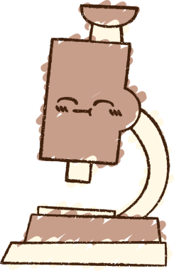 Bir insan tarafından çizilmiş mikroskop Tebeşiri