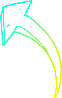 Bir insan tarafından çizilen çizgi film okunun soğuk gradyan çizimi