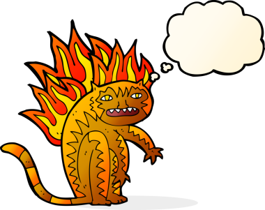 Kaplan bir insan tarafından çizilmiş düşünce baloncuğuyla parlıyor.