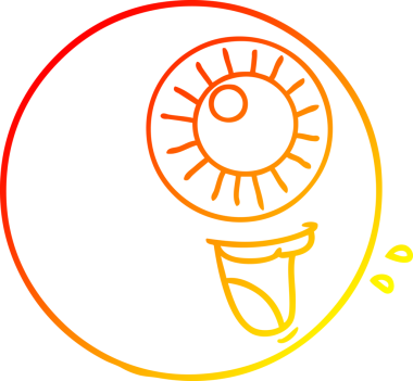 Bir insan tarafından çizilmiş çizgi film gözbebeğinin sıcak çizgi çizimi.