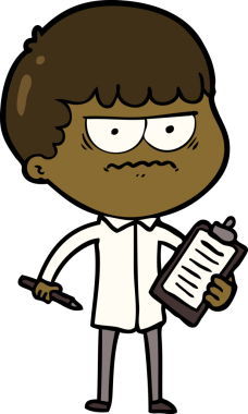 Bir insan tarafından çizilmiş rahatsız bir adam.