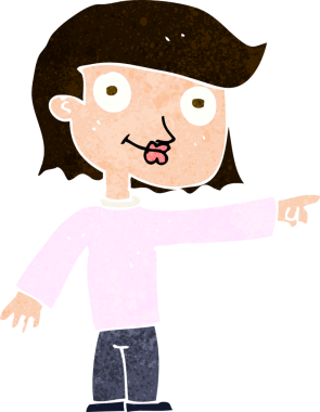 Bir insan tarafından çizilmiş çizgi film karakteri