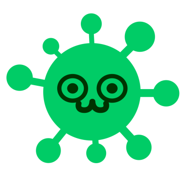 Bir insan tarafından çizilmiş hayvan virüsü.