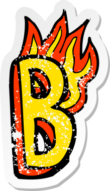 Bir insan tarafından çizilmiş yanan bir karikatürün gerilimli yapıştırması.