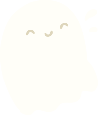 Bir insan tarafından çizilmiş cadılar bayramı hayaleti.