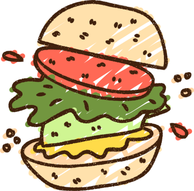 Lezzetli Burger Tebeşiri Bir insan tarafından çizilmiş