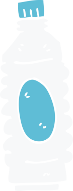 Çizgi film karalaması bir insan tarafından çizilmiş içki şişesi.