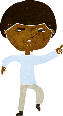 Bir insan tarafından çizilmiş rahatsız bir adam.