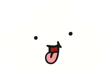 Bir insan tarafından çizilmiş bir bulutun düz renk retro karikatürü