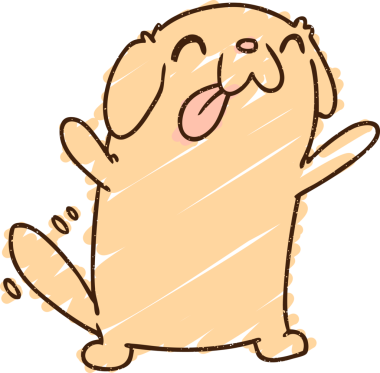 Bir insan tarafından çizilen Mutlu Köpek Tebeşiri