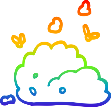 gökkuşağı gradyan çizgi çizimi bir insan tarafından çizilmiş köpek kakası