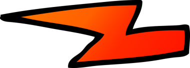 Bir insan tarafından çizilmiş karalama yıldırımları.