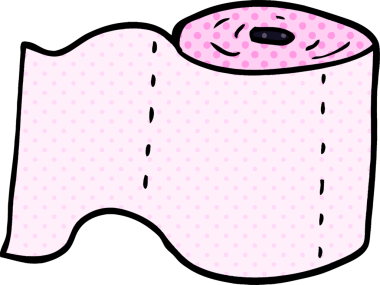 Bir insan tarafından çizilmiş tuvalet kağıdı karalaması.