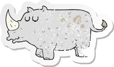 Bir insan tarafından çizilmiş gergedanın gergedan destanı.