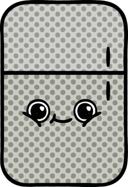 Bir insan tarafından çizilmiş buzdolabı karikatürü.