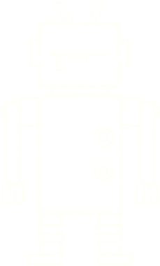 Bir insan tarafından çizilen robot tebeşiri.