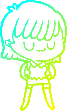 Bir insan tarafından çizilmiş bir karikatür kadın çizimi.