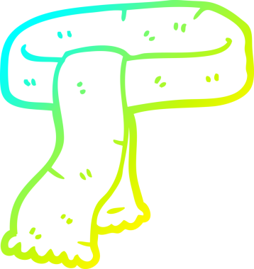 Bir insan tarafından çizilmiş karikatür eşarbının soğuk gradyan çizimi