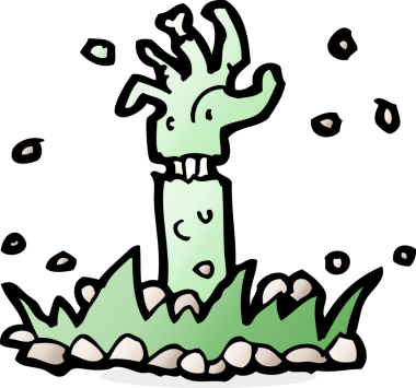 Bir insan tarafından çizilmiş bir zombi kolu.