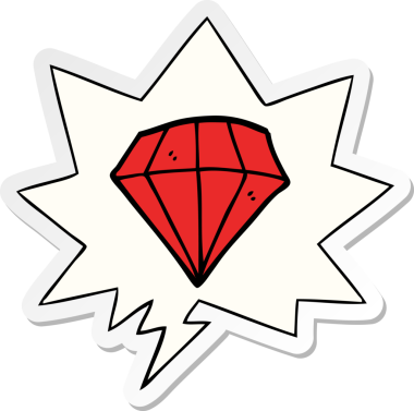 Bir insan tarafından çizilmiş konuşma balonu çıkartmalı karikatür dövmesi elması.