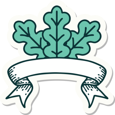 bir insan tarafından çizilmiş bir yaprak pankartı