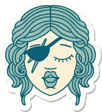 Bir insan tarafından çizilmiş düzenbaz bir karakterin çıkartması.