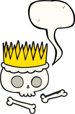 Bir insan tarafından çizilmiş serbest konuşma balonu karikatür tacı.