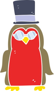 Bir insan tarafından çizilen Robin 'in düz renk çizimi