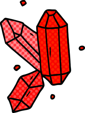 Bir insan tarafından çizilmiş kristal taşların karalamaları.