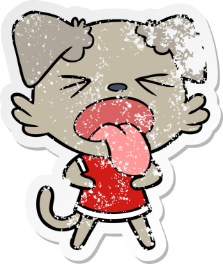 Bir insan tarafından çizilmiş iğrenç bir karikatür çıkartması.