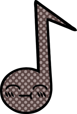 Bir insan tarafından çizilmiş bir notanın çizgi roman tarzı karikatürü