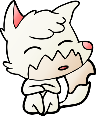 bir insan tarafından çizilmiş tilki çizgi filmi