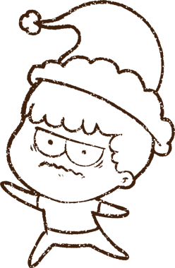 Bir insan tarafından çizilmiş Noel Adamı Kömürü