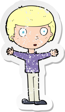 Bir insan tarafından çizilmiş bir karikatürün gerilimli çıkartması şaşırttı.