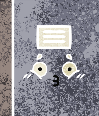 Bir insan tarafından çizilmiş bir defterin retro çizim stili karikatürü