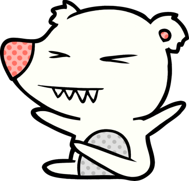 Bir insan tarafından çizilmiş kutup ayısı karikatürü