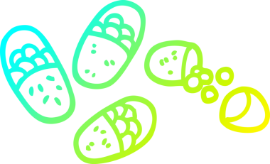 Bir insan tarafından çizilmiş tabletlerin soğuk gradyan çizgileri.